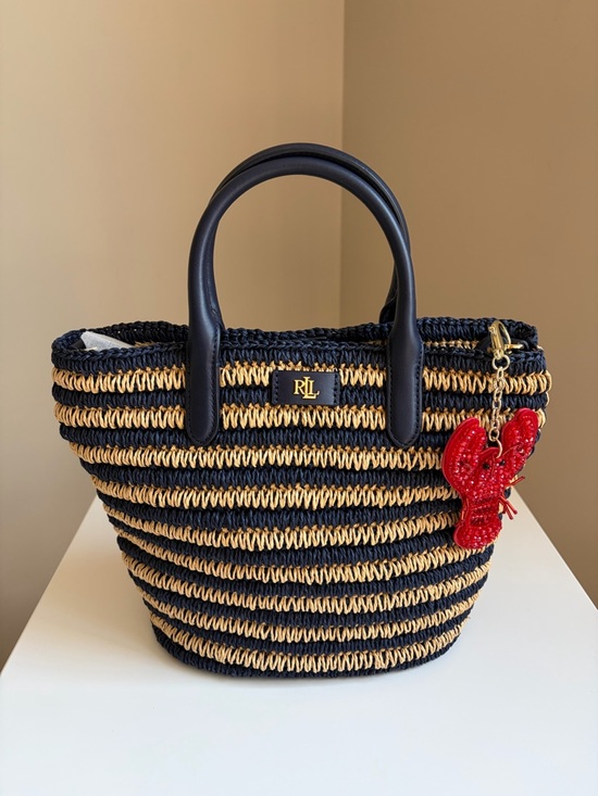 Ralph Lauren Handbags - Ralph Lauren Brie Medium Striped Tote Bag